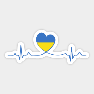 My Heart Beats for Ukraine Sticker
